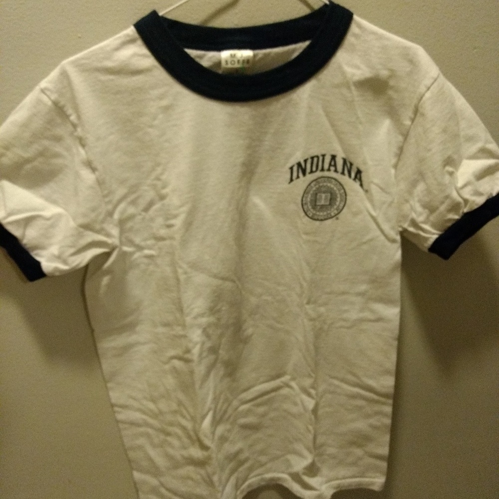 Mens vintage ringer T-Shirt Indiana university